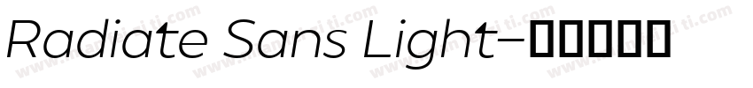 Radiate Sans Light字体转换